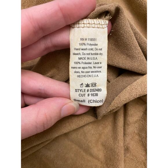 Freshine Ruched Scoop‎ Neck Maxi Dress Small Brown Boho Draped Festival USA - Picture 7 of 7